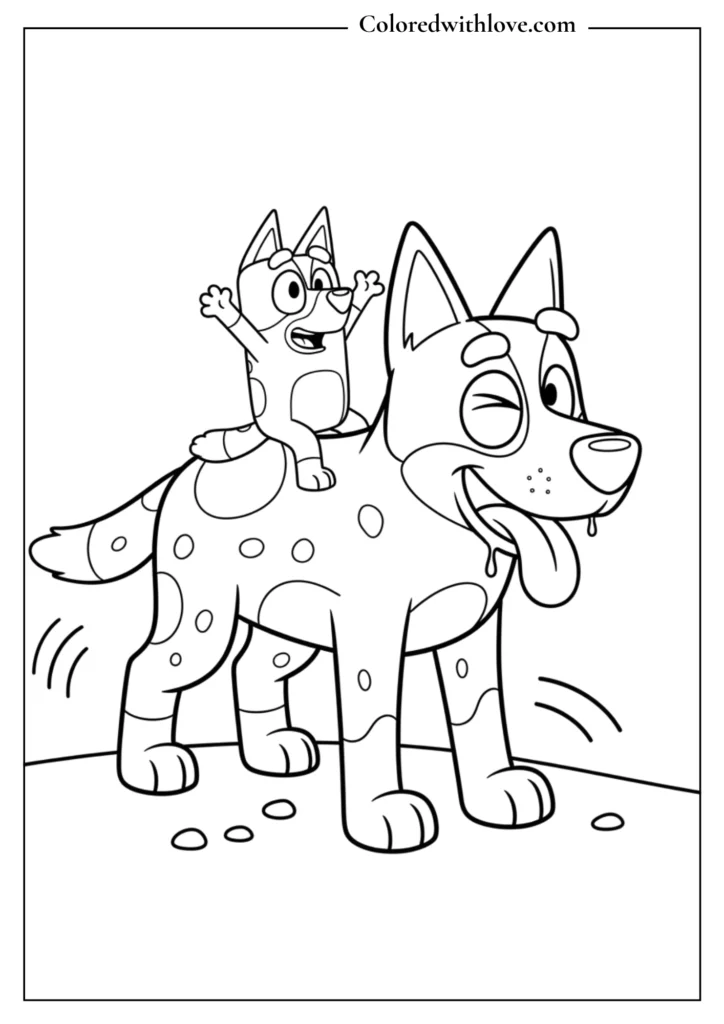 Bandit Dad Mode Fun Coloring Page