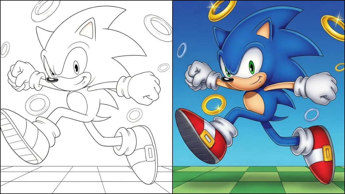 Sonic Coloring Pages