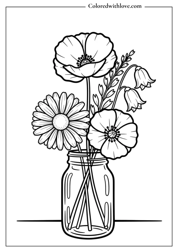 Easy and aesthetic coloring pages featuring minimalist line art designs for relaxing and stress relief