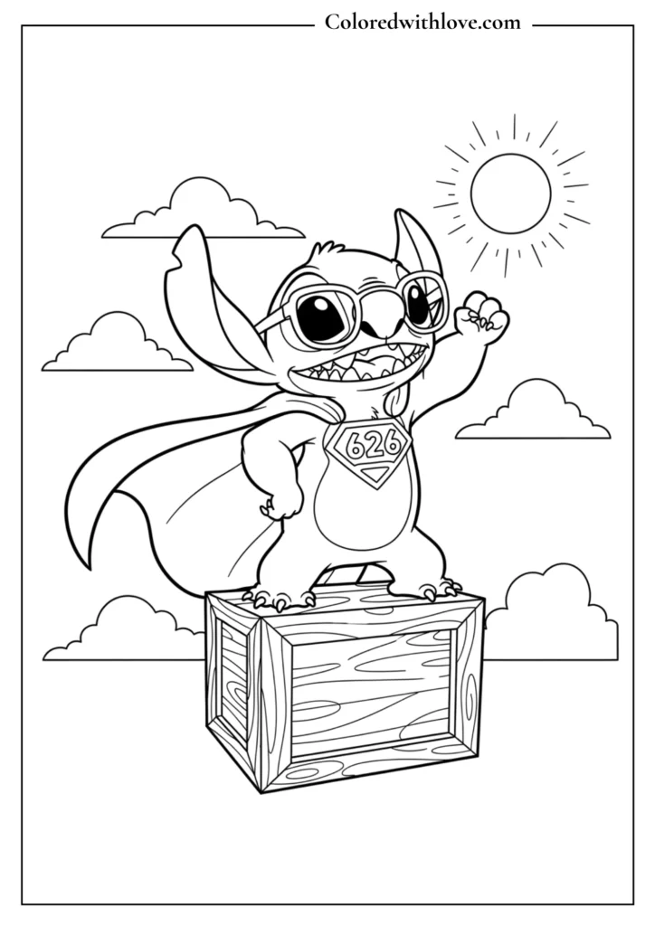 Stitch coloring pages
