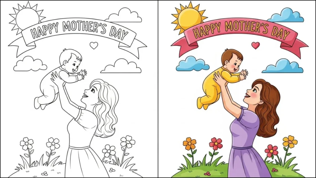 Happy Mother’s Day Coloring Pages 30 Easy Printables