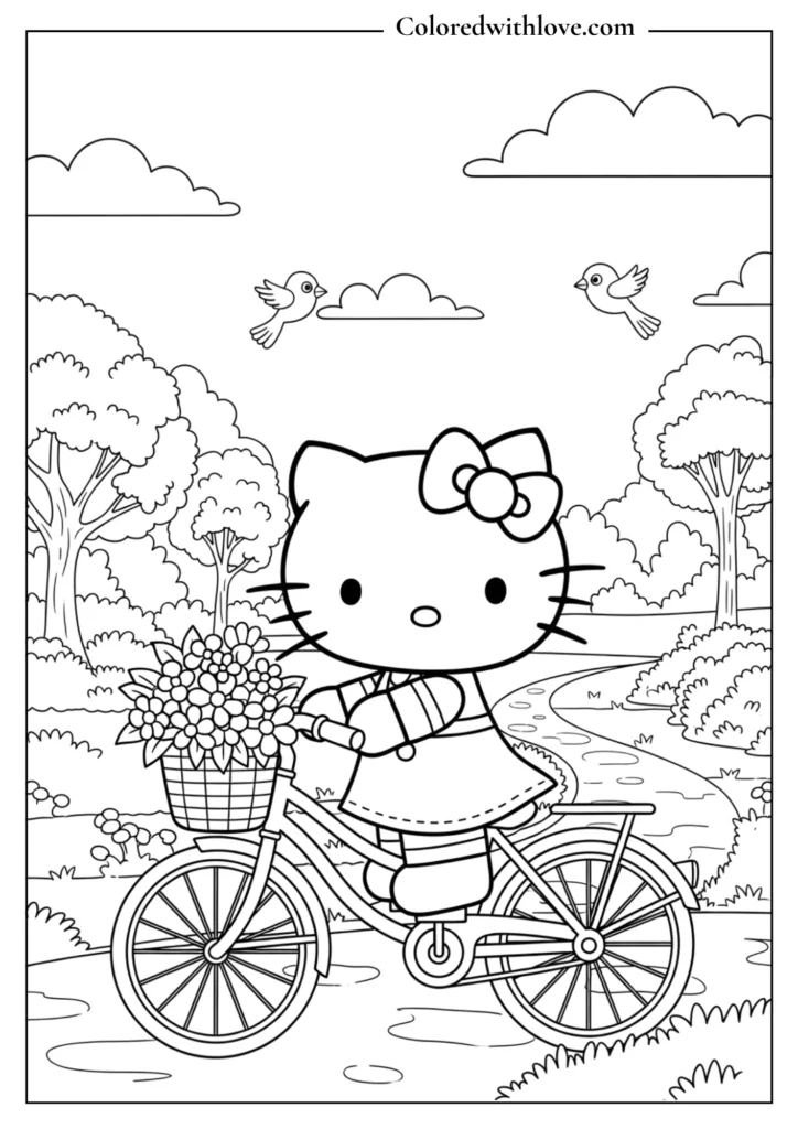 Hello Kitty Coloring Pages