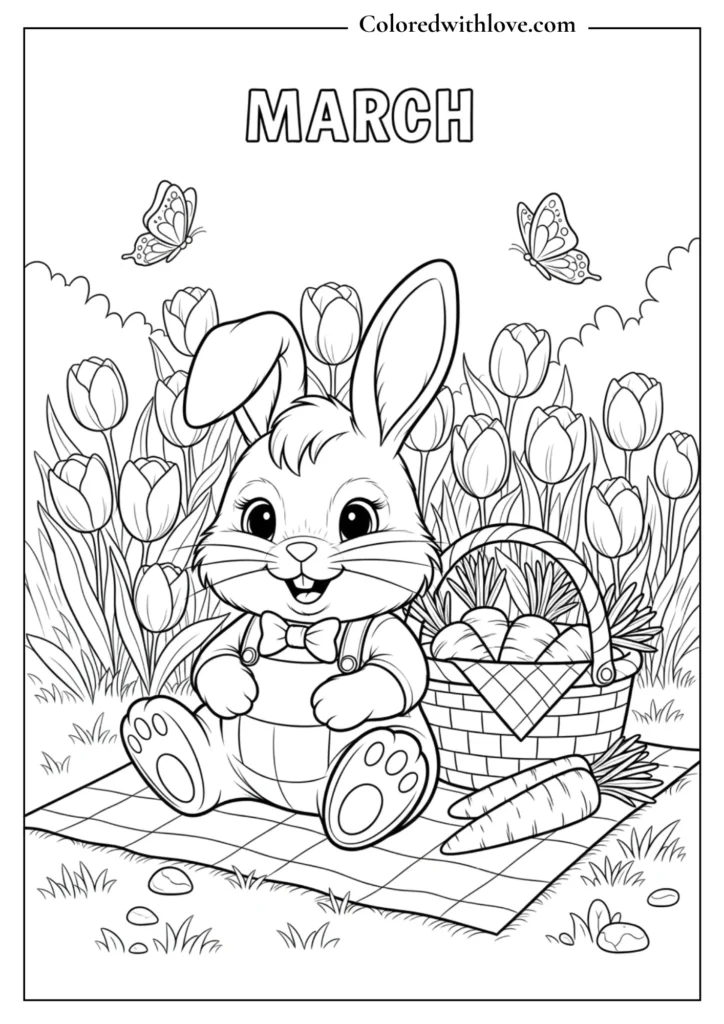 March And Spring Coloring Pages