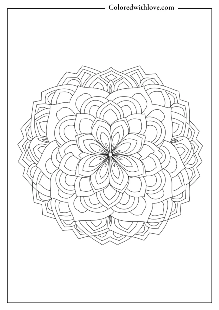 Easy mandala coloring pages swirl abstract pattern printable