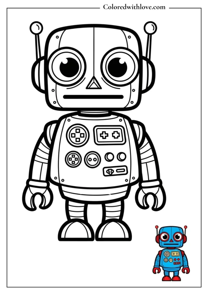 Cute robot with big eyes