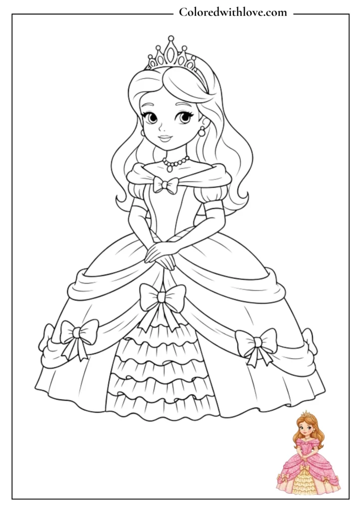 Beautiful princess in elegant dress