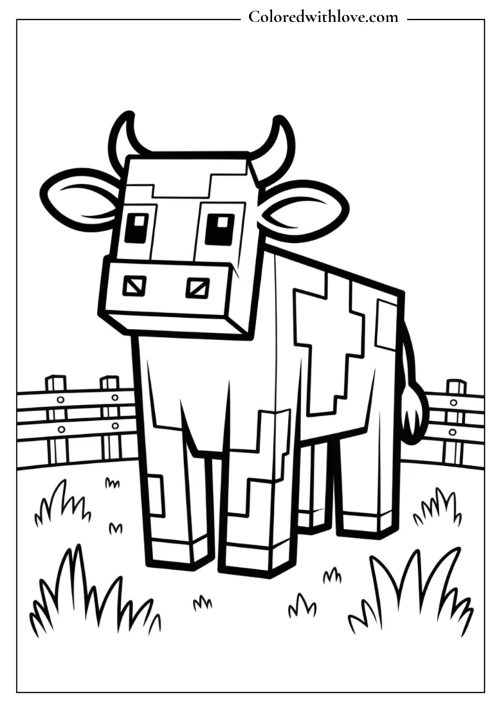 Cow standing in a grassy field