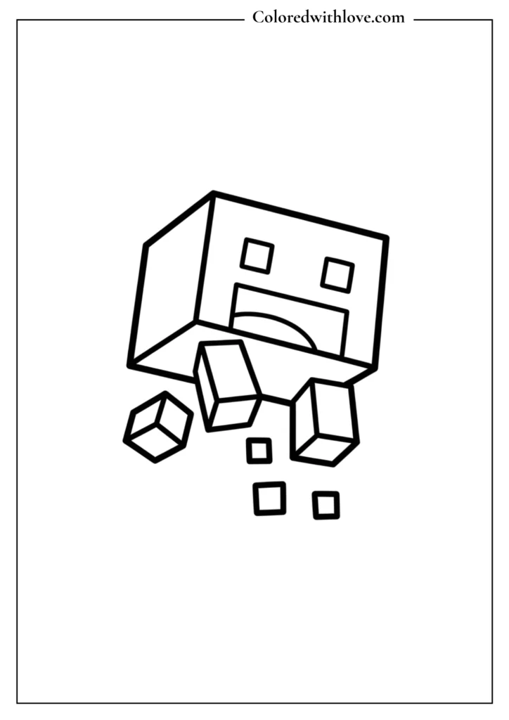 Minecraft Slime Coloring Page