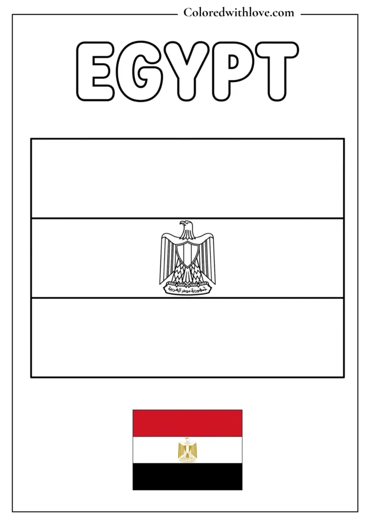 egypt flag coloring page
