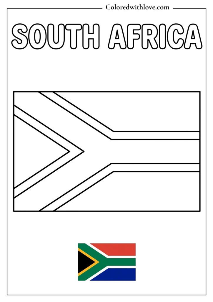 south africa flag coloring page