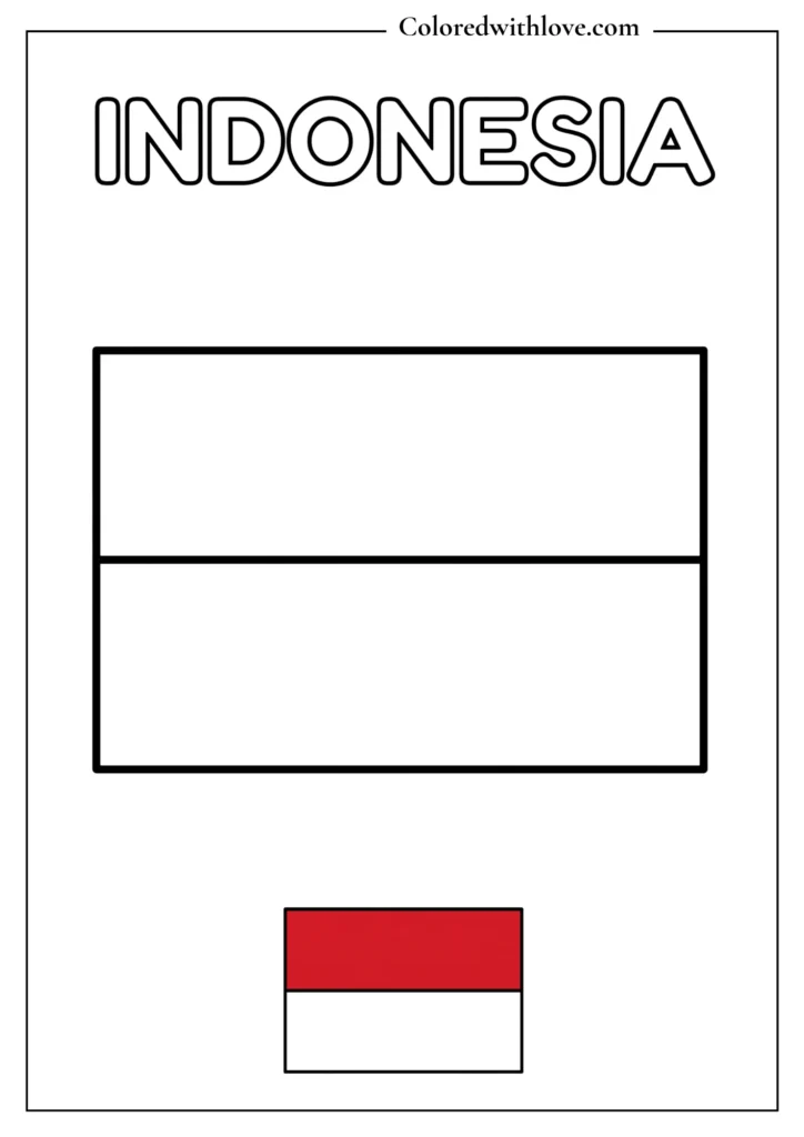 indonesia flag coloring page