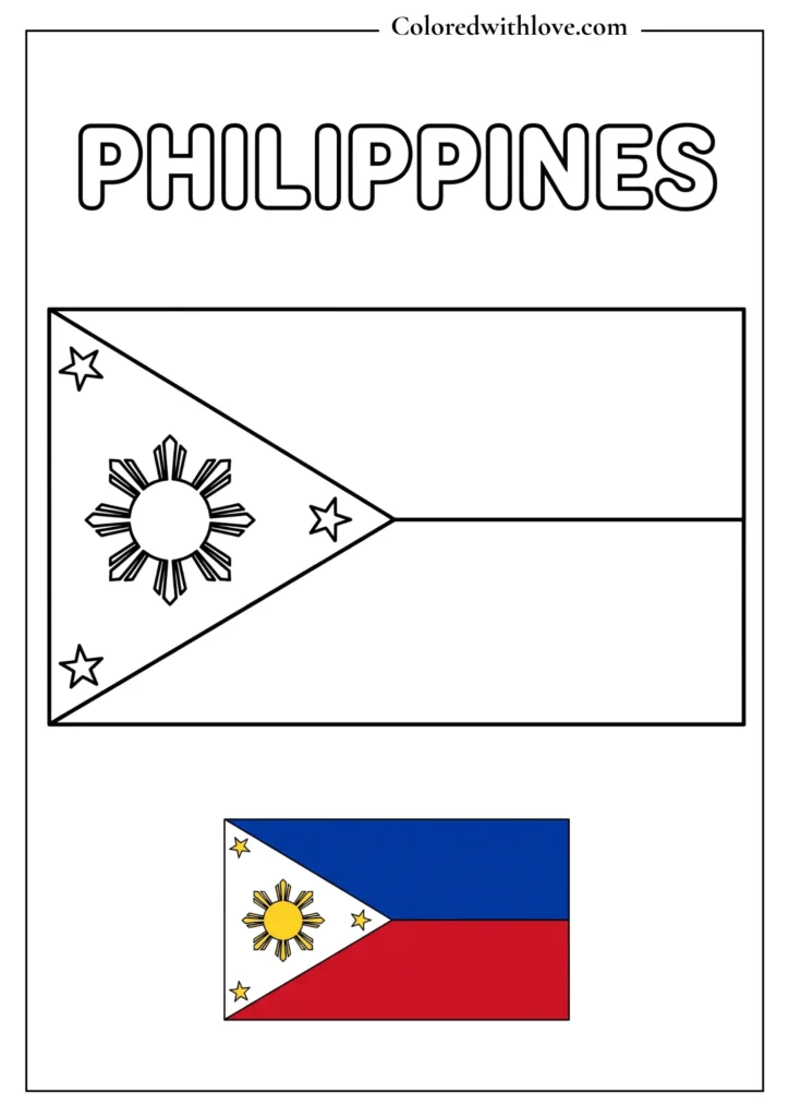 philippines flag coloring page