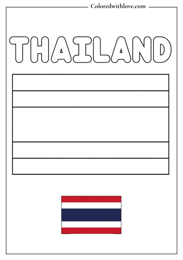 thailand flag coloring page