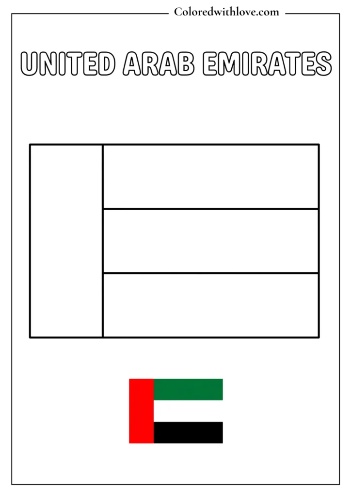 united arab emirates flag coloring page