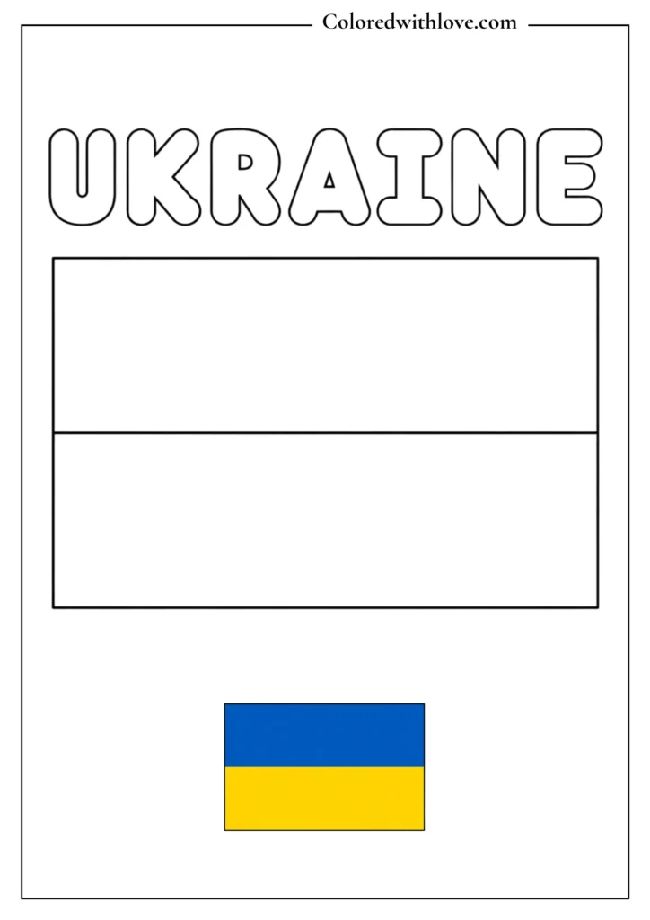 ukraine flag coloring page