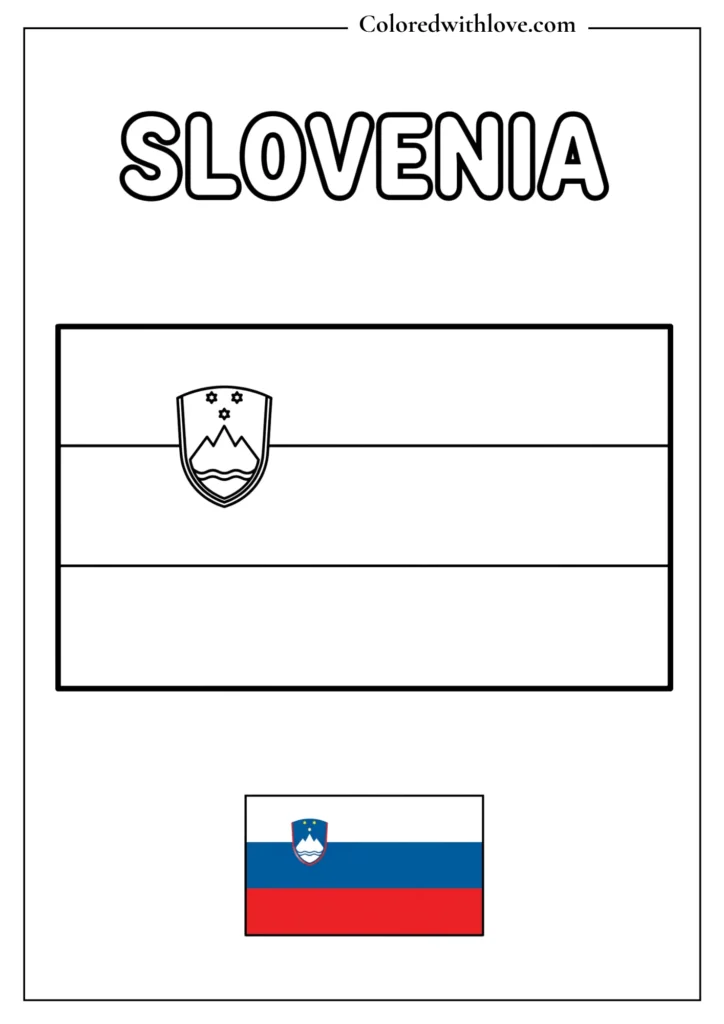 slovenia flag coloring page