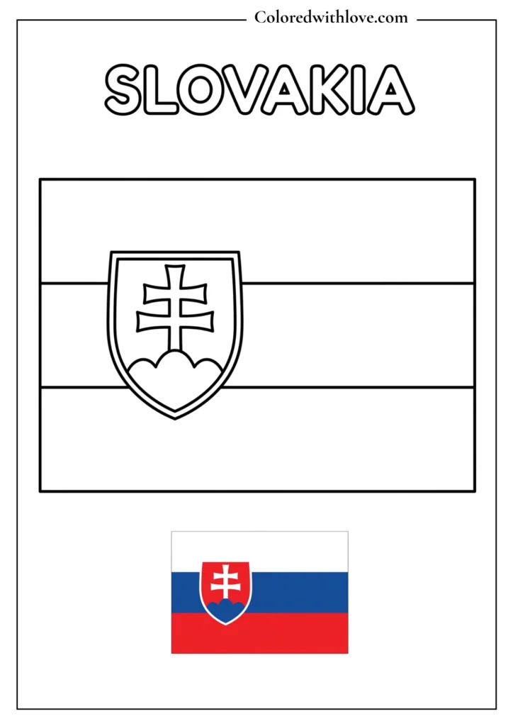 slovakia flag coloring page