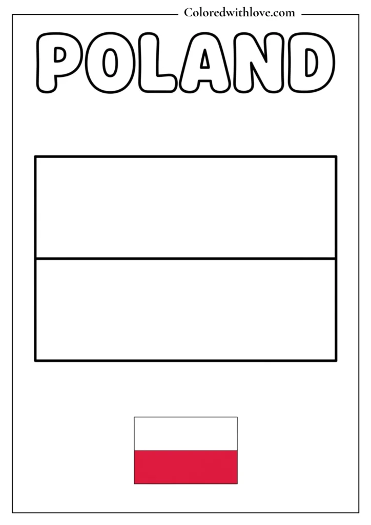 poland flag coloring page
