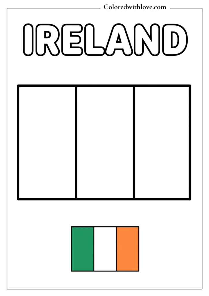 ireland flag coloring page