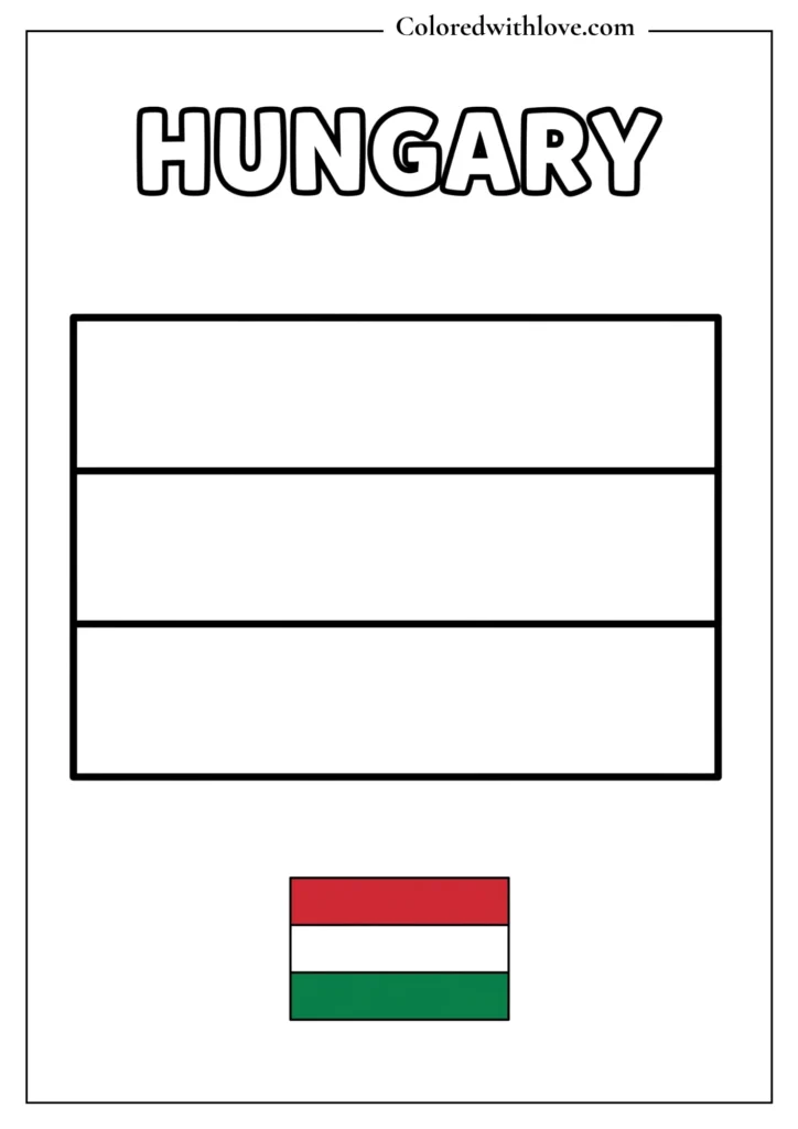 hungary flag coloring page