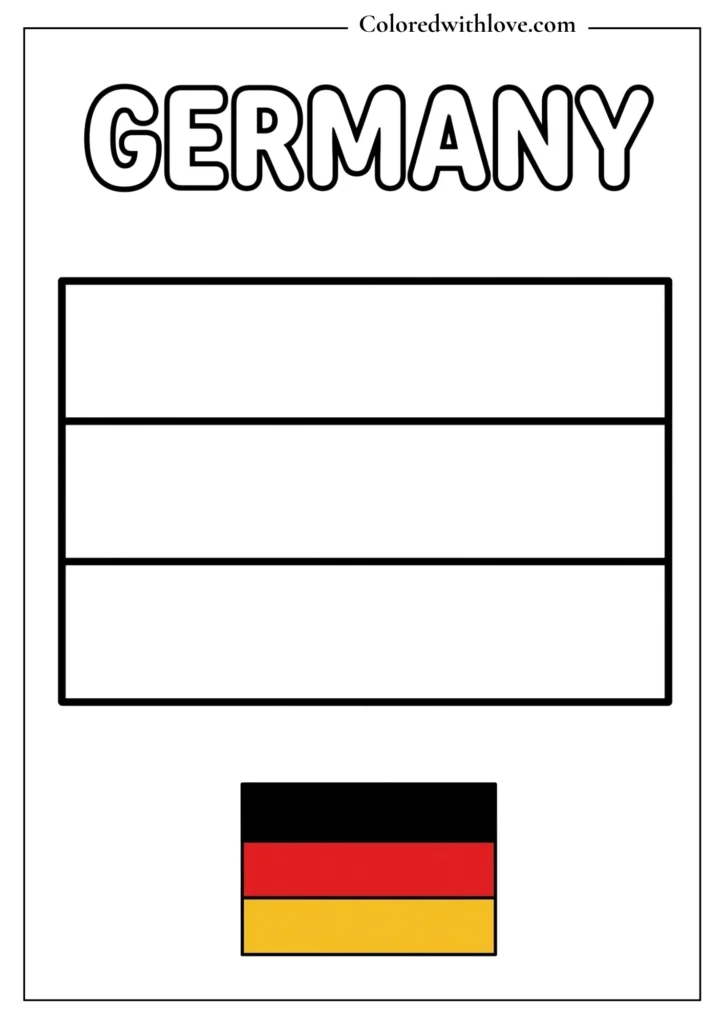 germany flag coloring page