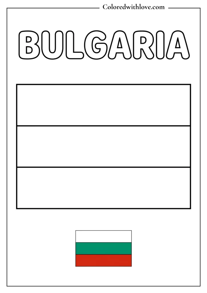 bulgaria flag coloring page