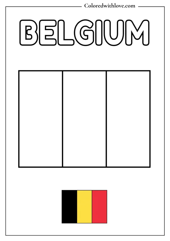 belgium flag coloring page
