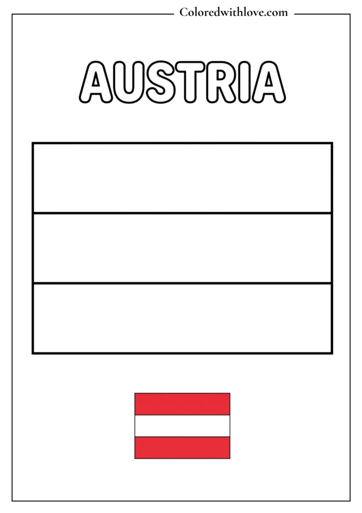 austria flag coloring pages