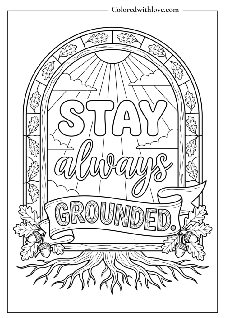 Soaring eagle coloring sheet with detailed feathers, wind swirls, and a blank ribbon banner.