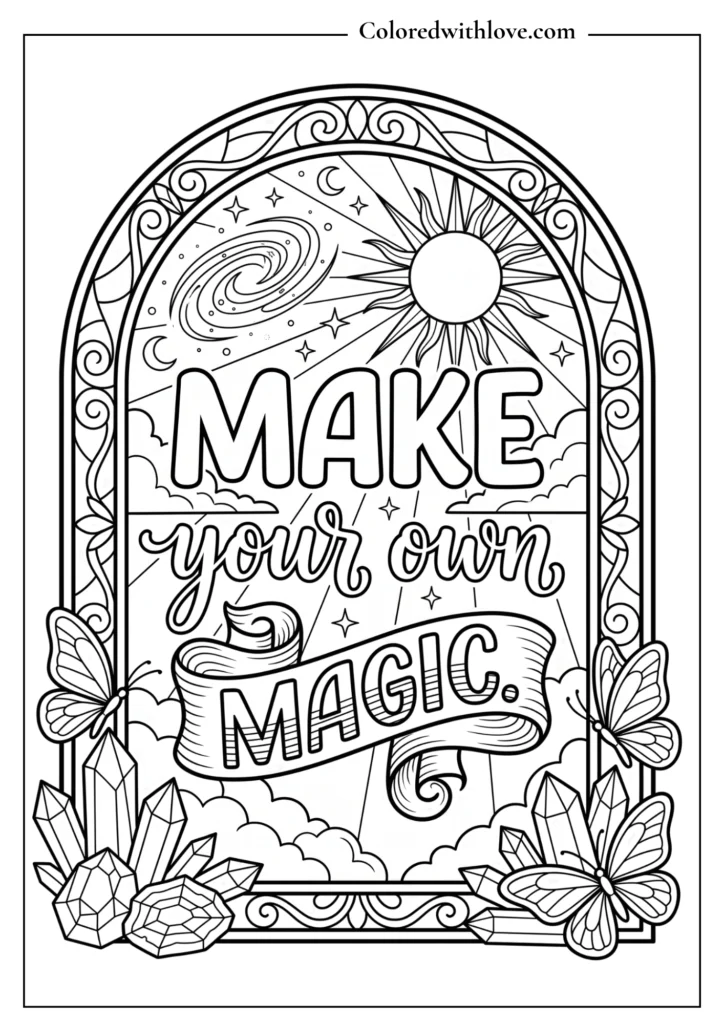 Motivational Coloring Pages